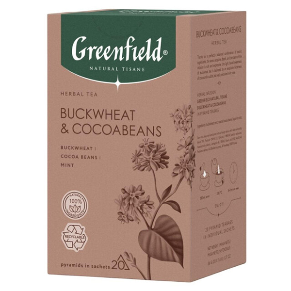 Greenfield / Гринфилд гречиха мята какао Buckwheat & Cocoabeans 20 пир