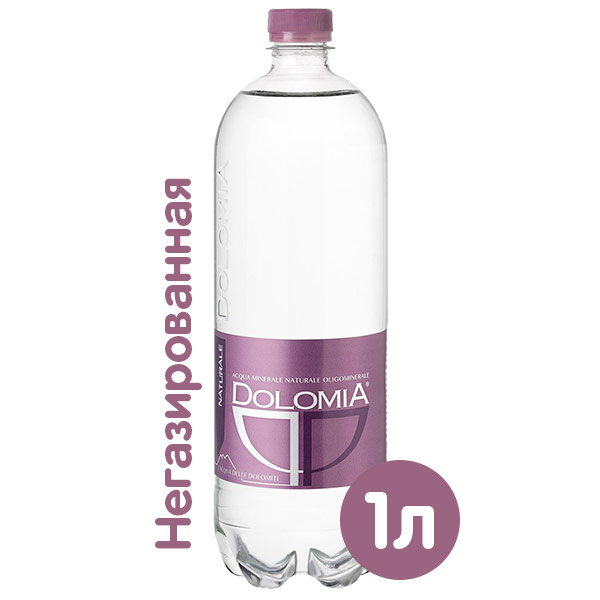 Вода Dolomia Elegant 1 литр, без газа, пэт, 10 шт. в уп