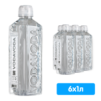 Вода VodaVoda Спорт 1 литр, без газа, пэт, 6 шт. в уп.