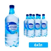 Вода Вельми 1 литр, без газа, пэт, 6 шт. в уп.