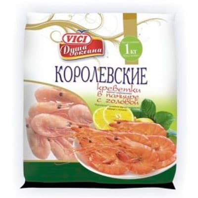 Креветки Vici королевские в панцире 30/40 1 кг
