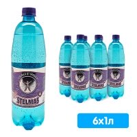 Вода лечебно-столовая Stelmas-Si Кремнистая 1 литр, газ, пэт, 6 шт. в уп.
