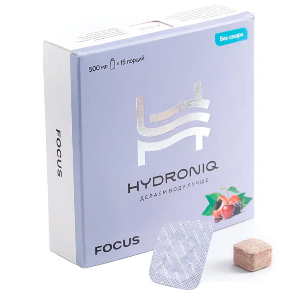 Смесь таблетированная обогащенная для воды Hydroniq Focus вкус Вишня 15 таб. 30 гр