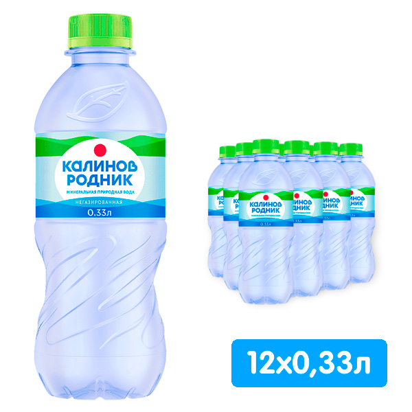 Вода Калинов Родник 033 литра без газа пэт 12 шт в уп 460₽