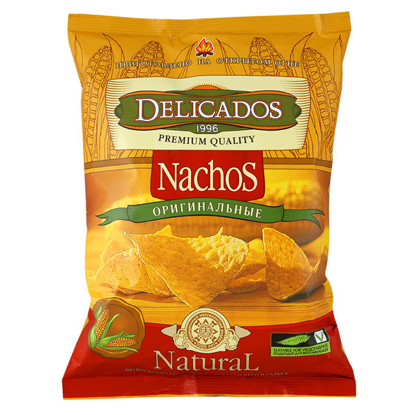 Чипсы Delicados Nachos кукурузные оригинальные 75 гр