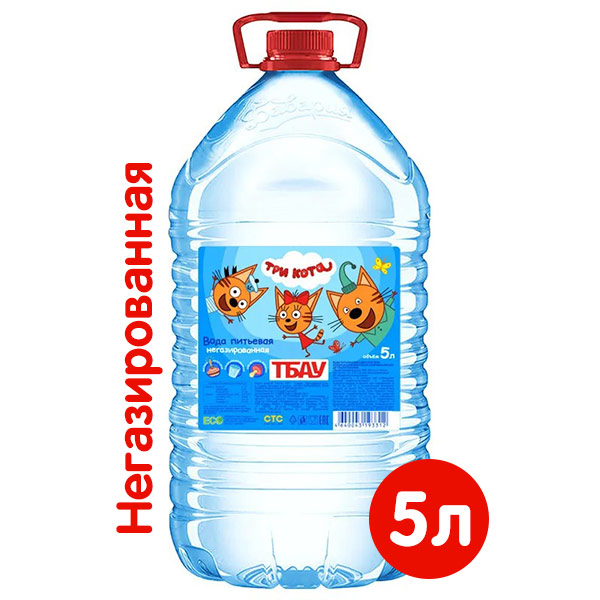 Вода Тбау Три Кота детская 5 литров, 2 шт. в уп.