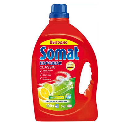 Средство для посудомоечных машин Somat лимон/лайм порошок 3 кг