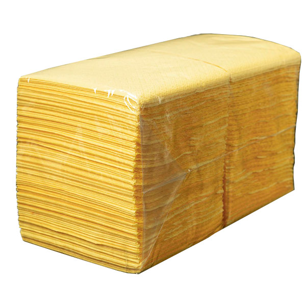Салфетки желтые Пакстар однослойные 24х24см 400 шт