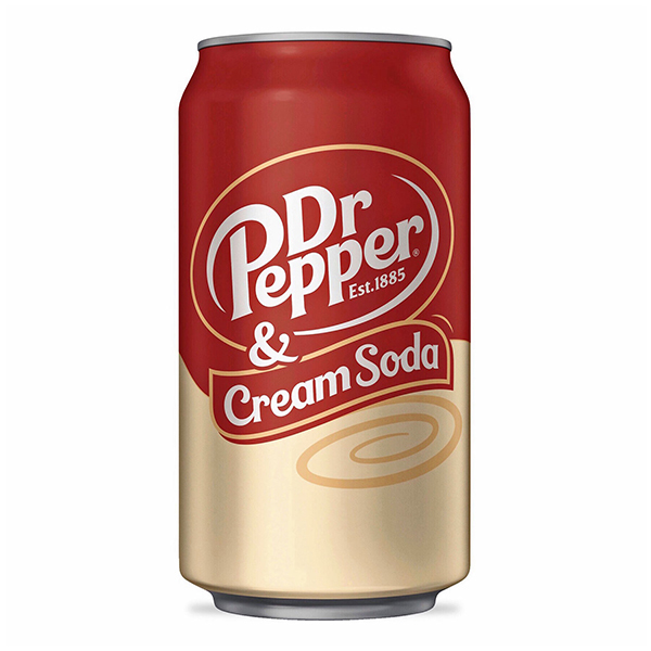 Напиток газированный Dr Pepper Cream Soda 0,355 литра, ж/б, 12 шт. в уп