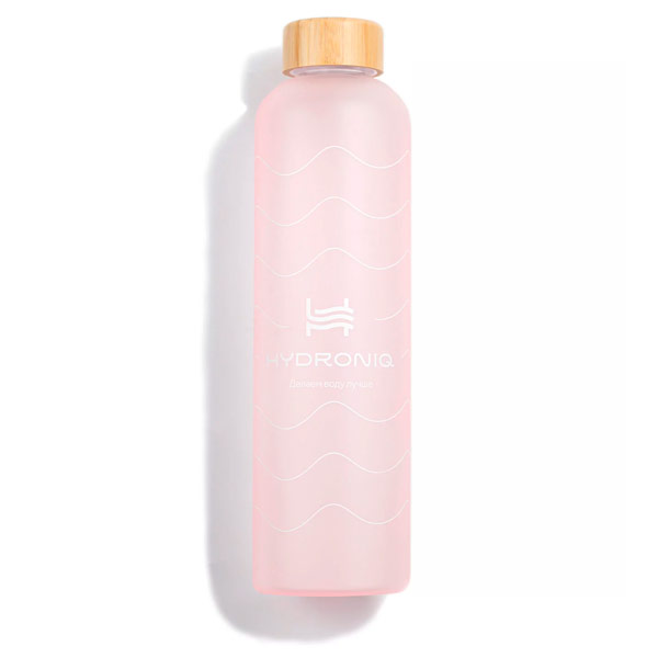 Бутылка для воды Hydroniq Matt Pink стекло 1 литр