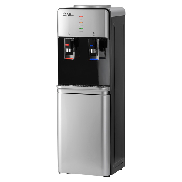 Кулер AEL LD-AEL-40c серебристый/черный (шкафичк 9 литров)