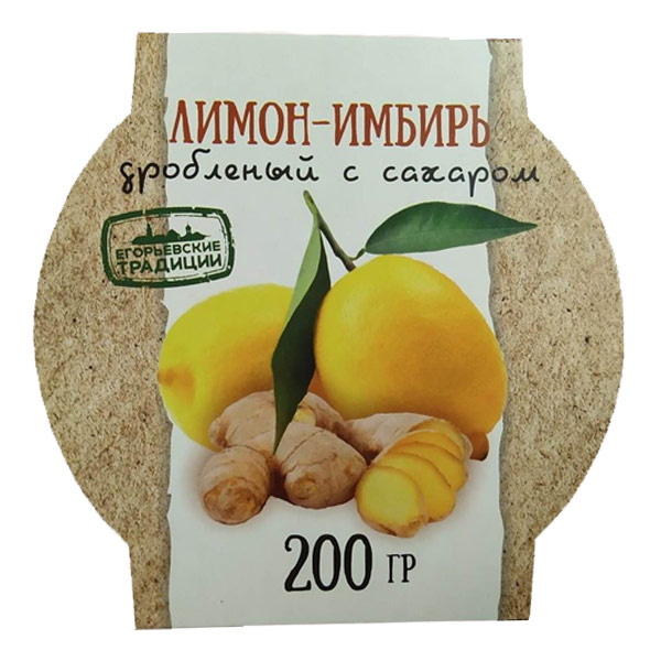 Лимон и Имбирь Егорьевские традиции дробленый с сахаром 200 гр