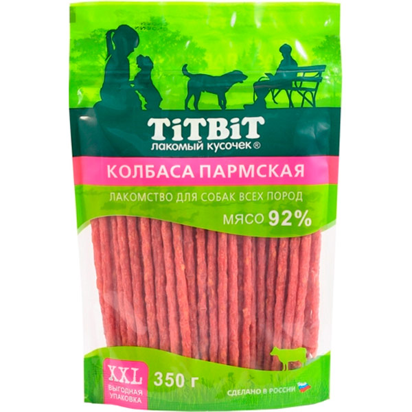 Колбаски Titbit для собак Пармская XXL 350 гр
