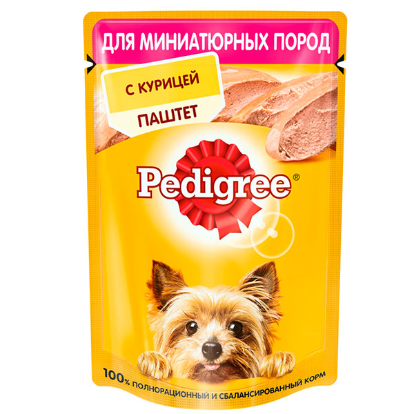 Корм Pedigree паштет для собак миниатюрных пород с курицей 85 гр