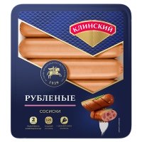 Сосиски Клинский МК рубленые вареные 300 гр