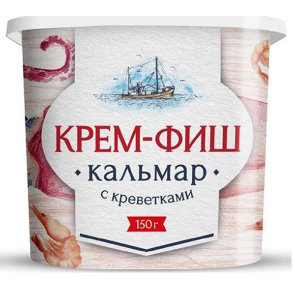 Паста рыбная Европром Крем-Фиш из морепродуктов креветка - кальмар 150 гр