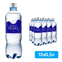 Вода Baikal Pearl / Жемчужина Байкала 0.5 литра, без газа, пэт, 12 шт. в уп.