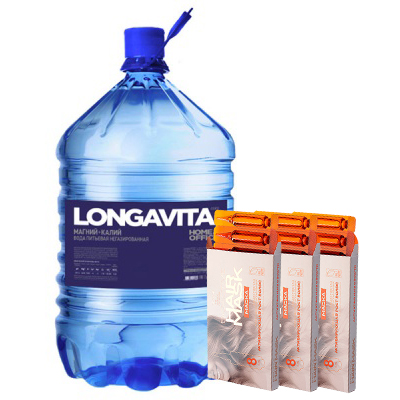 Комплект Лонгавита 18,9 литров + 3 маски для волос ALV Bioactive