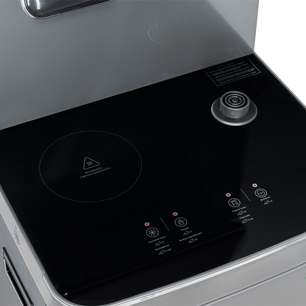 Кулер с чайным столиком Тиабар Ecotronic TB45-LE серебристый (шкафчик 7 литров)