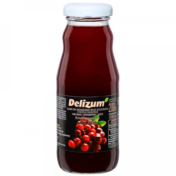 Сок Delizum Клюквенный стекло, 0.2 литра 24 шт. в уп Сок Delizum Клюквенный стекло, 0.2 литра 24 шт. в уп. - фото 1