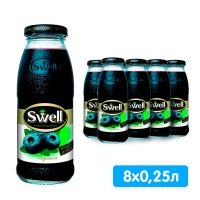 Нектар Swell / Свелл Черничный 0.25 литра, 8 шт. в уп.