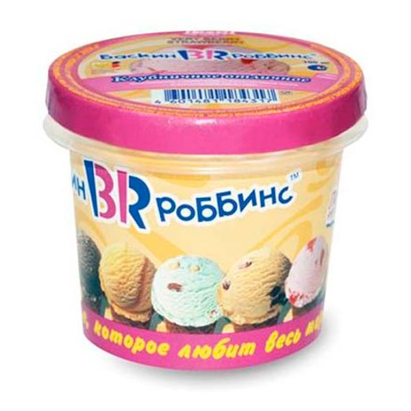 Мороженое Baskin Robbins клубничное отличное БЗМЖ 9% 60 гр