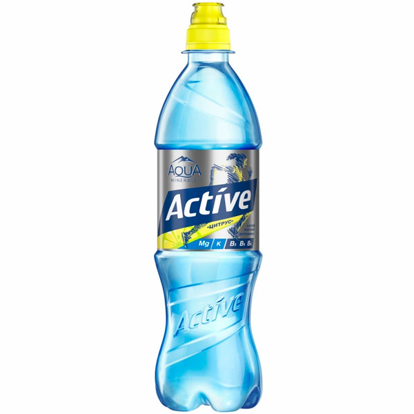 Напиток Aqua Minerale Active Цитрус со вкусом лимона 0.5 литра, без газа, пэт, 12 шт. в уп
