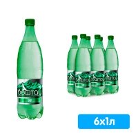 Вода Бештау NRZN лечебно-столовая 1 литр, газ, пэт, 6 шт. в уп.