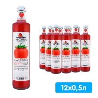 Аскания Клубника 0.5 литра, газ, стекло, 12 шт. в уп.
