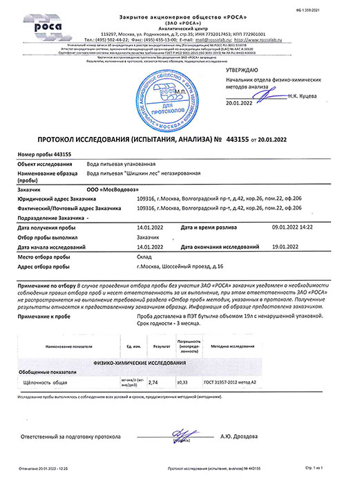 Вода Шишкин лес 19 литров