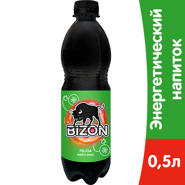 Энергетический напиток Bizon Feijoa 0.5 литра, пэт, 12 шт. в уп.