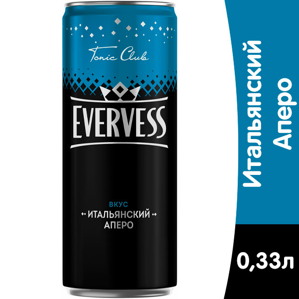 Evervess / Эвервес Итальянский Аперо 0,33 литра, газ, ж/б, 12 шт. в уп.