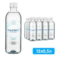 Легкая вода Лангвей 50 Долголетие 0.5 литра, без газа, пэт, 12 шт. в уп.