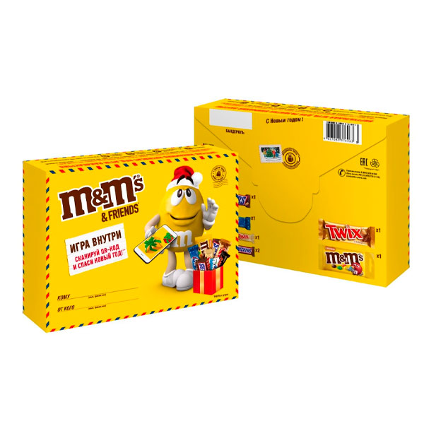 Подарочный набор конфет M&M's and Friends Конверт маленький 178 гр