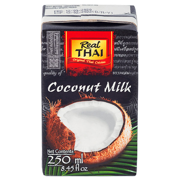 Кокосовое молоко Real Thai 17-19% 250 мл, 12 шт. в уп.