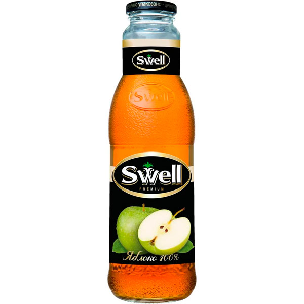 Яблочный сок Swell / Свелл 0,75 литра, 6 шт. в уп.