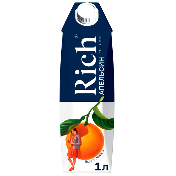 Сок Rich апельсин 1 литр