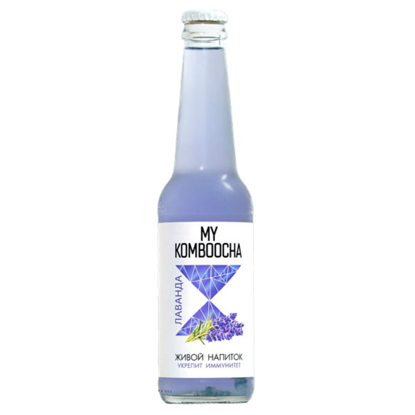 Напиток My komboocha лаванда 0,33 литра, газ, стекло, 20 шт. в уп.