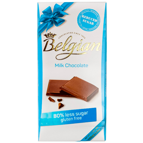 Шоколад The Belgian молочный без сахара 100 гр