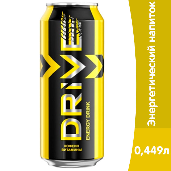Энергетический напиток Drive Me Яблоко-карамбола 0.449 литра, ж/б, 6 шт. в уп.
