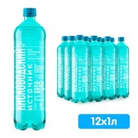 Вода Кисловодский источник 1 литр, газ, пэт, 12 шт. в уп.