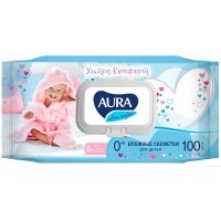 Салфетки влажные детские Aura ultra comfort 100 шт