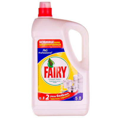 Средство для мытья посуды Fairy сочный лимон 5 литров