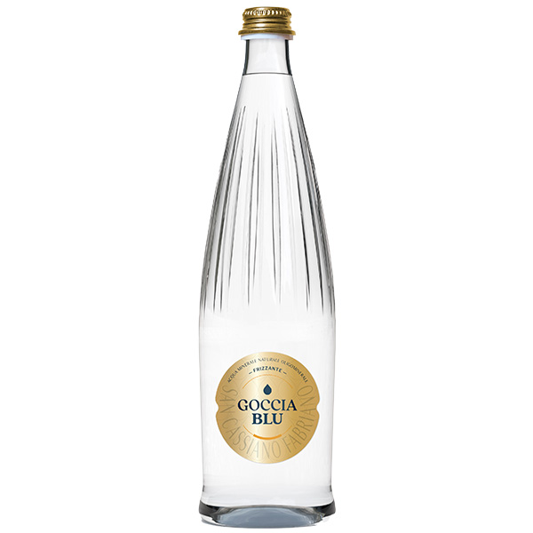 Вода Goccia Blu Frizzante 0.75 литра, газ, стекло, 12 шт. в уп.