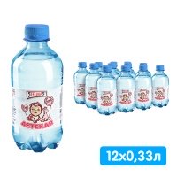 Вода Stelmas детская 0+, 0.33 литра, без газа, 12 шт. в уп.