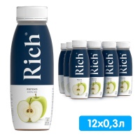 Сок Rich яблоко 0.3 литра, пэт, 12 шт. в уп.