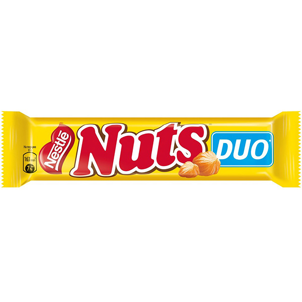 Шоколадный батончик Nuts DUO с фундуком 66 гр