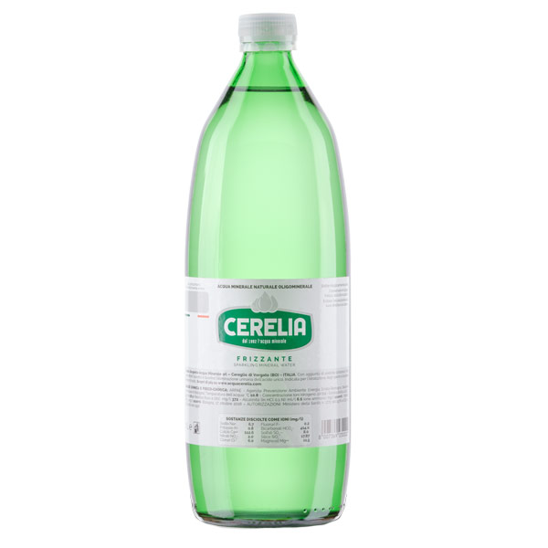 Вода Cerelia Frizzante 1 литр, газ, стекло, 6 шт. в уп.
