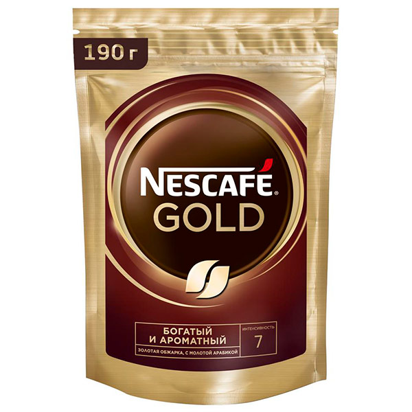 Кофе Nescafe / Нескафе Gold растворимый м/у 190 гр