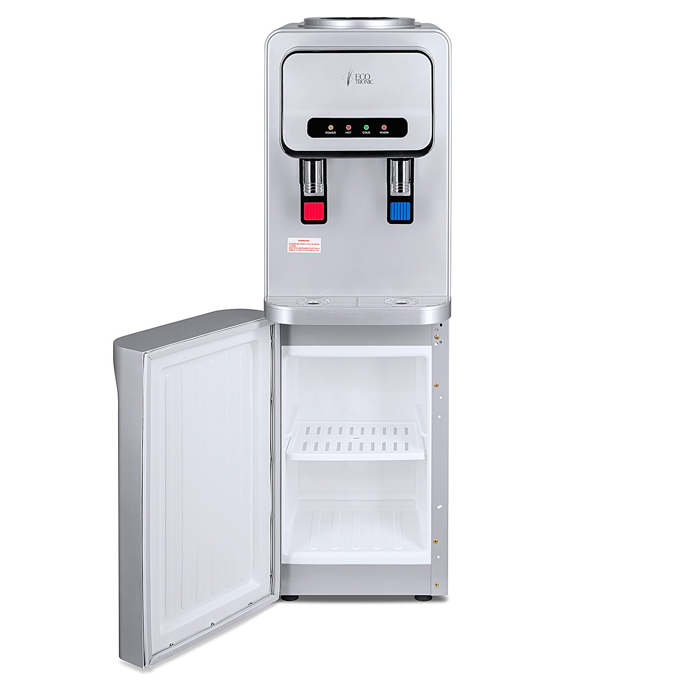 Кулер Ecotronic V32-LCE серебристый (шкафчик 16 литров)